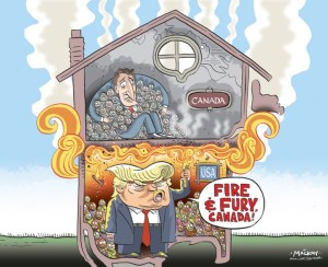 Trump Trudeau cartoon